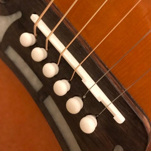 Folk Guitar Bone Bridge Pins Saddle Nut Cigar Box Guitar Parts i2689WT8 Carousel 6