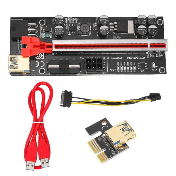 1 Pcs Pcie Riser Expansion Card Pci-e 1x To 16x 6pin Usb3.0 60cm Graphics Extens Carousel 1