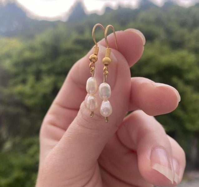 Handmade Mini Pearl Drop Earrings Carousel 1