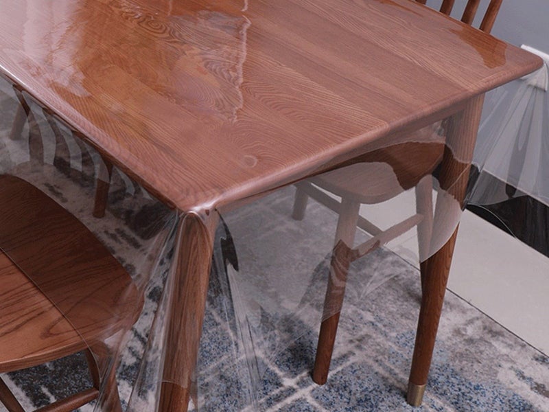 140x60cm Clear PVC Tablecloth Protector Dining Table Oil Proof Tablecloth Cover Carousel 2