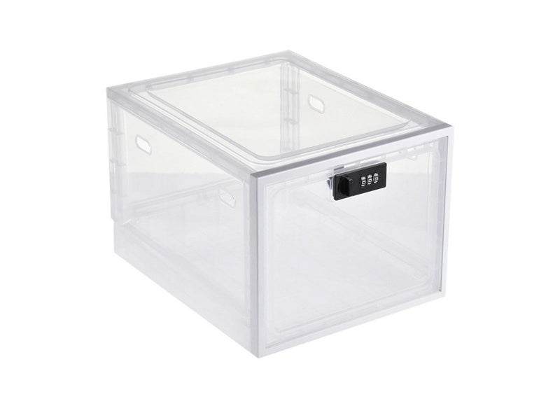 1Pc Lockable Storage Box Medicine Lock Box Food Storage Container - Transparent Carousel 2