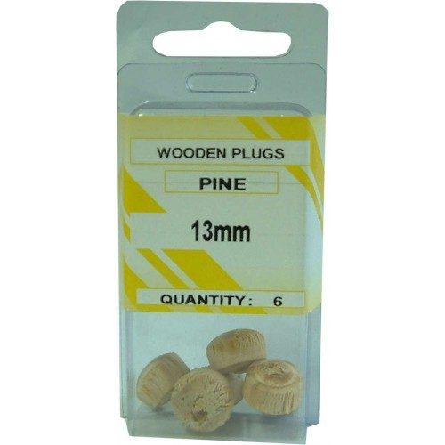 Wooden Plug Buttons Pine 11mm 6/Pack Carousel 1