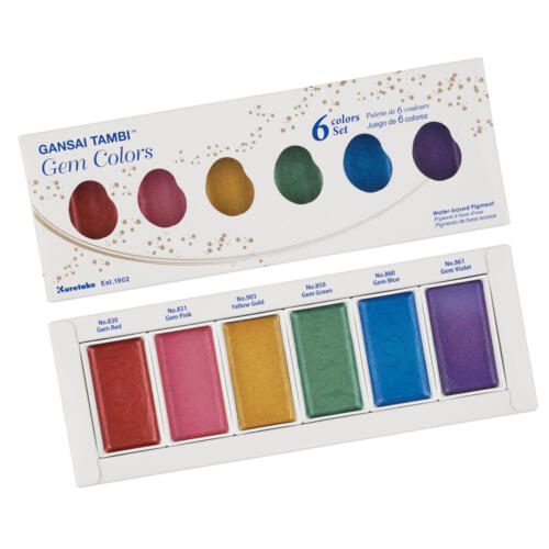 KURETAKE GANSAI TAMBI GEM COLORS 6 colors set Carousel 1