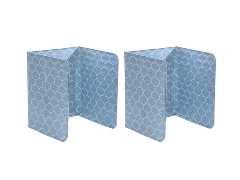 2 X Kitchen Cooking Anti Splatter Oil Splash Shield Guard Blue Carousel 3