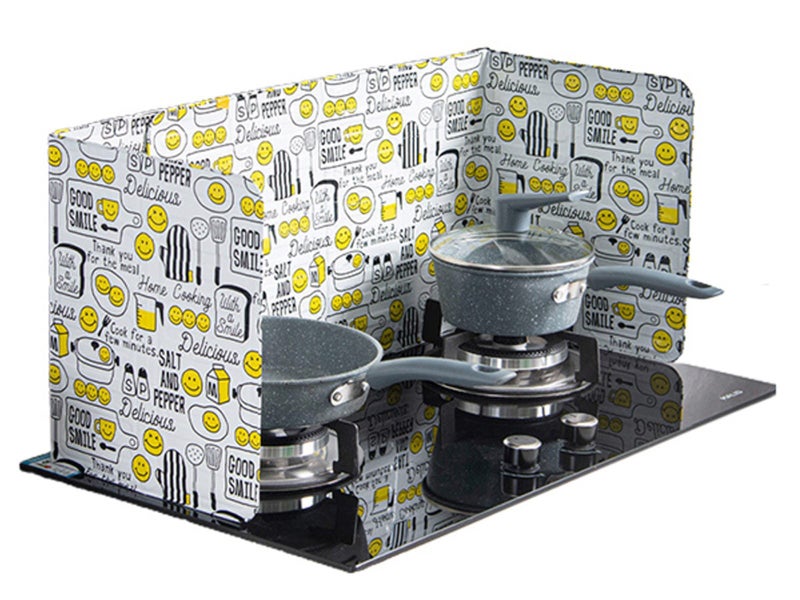 2 X Kitchen Cooking Anti Splatter Oil Splash Shield Guard Yellow Carousel 1