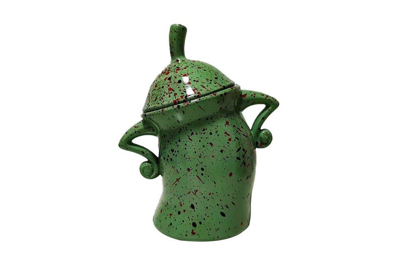 2Pcs Canister with Attitude Storage Canister Food Storage Jar with Lid Red Green Carousel 3