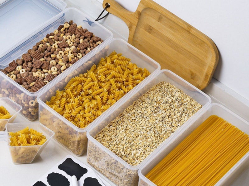 4Pack Food Container Storage Box Kitchen Airtight Square Food Storage Container Carousel 3