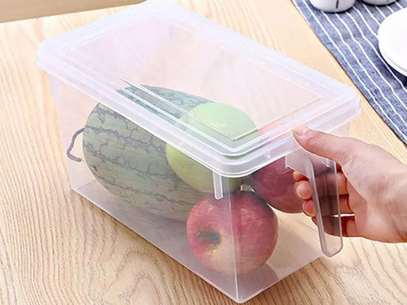 Kitchen Storage Box Cabinet Organizer Freezer Food Container with Lid Handle Carousel 3