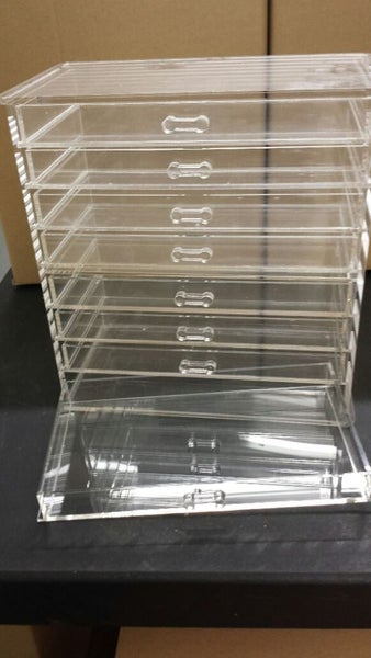 BULK: STORAGE cabinet/ORGANISER/ clear acrylplastic. Carousel 2