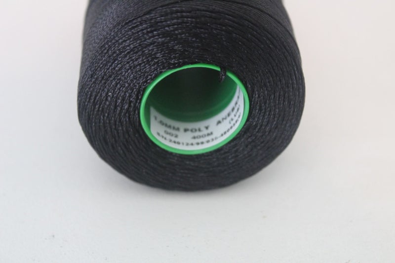 MOX WAXED POLYESTER SEWING THREAD BLACK 1.0mm 400m SPECIAL 20 % OFF Carousel 2