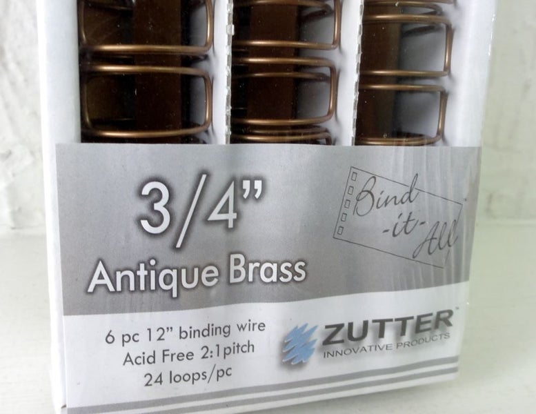 Zutter Products Bind-it-All Antique Brass Wires 6pc - 3/4" 19mm wire ZUT-2776 Carousel 1