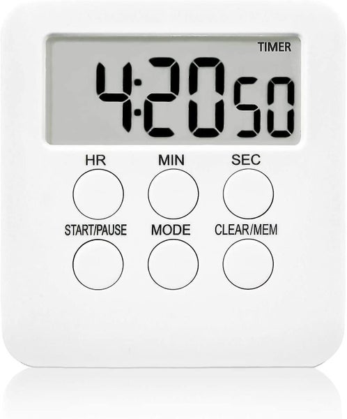 Digital Kitchen Timer - Magnetic Countdown Timer with Loud Alarm & LCD Display Carousel 1