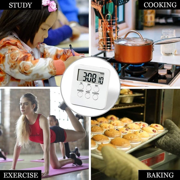 Digital Kitchen Timer - Magnetic Countdown Timer with Loud Alarm & LCD Display Carousel 5