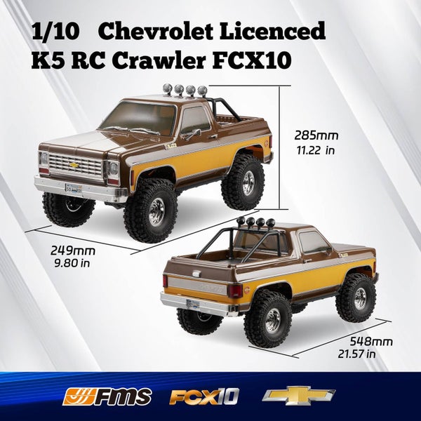 FMS 1/10 RC Crawler Chevy Officially Licensed RC Car Model RC Pickup Truck Hobby Carousel 2