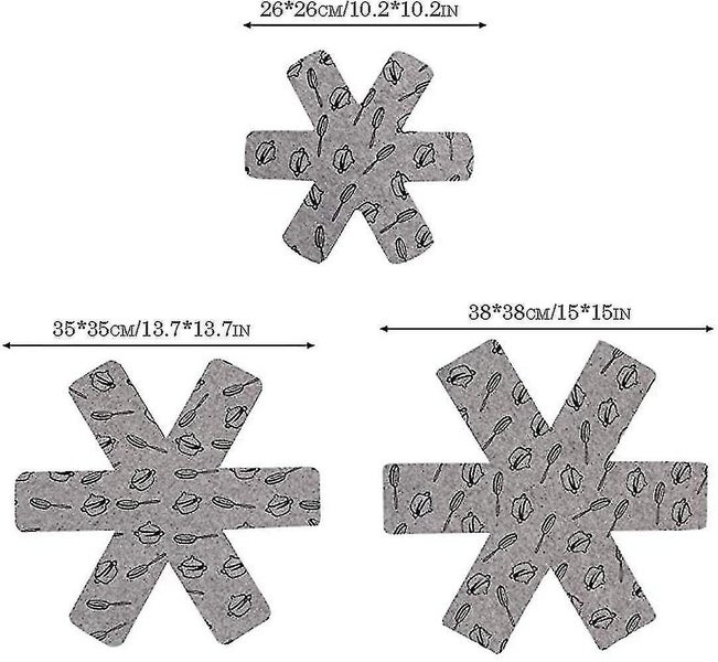 Pot and Pan Protectors - 12 Set in 3 Sizes, Cookware Protector Set Carousel 1