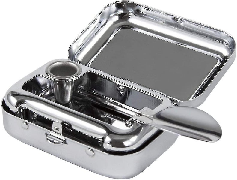 Portable Ashtray Stainless Steel Pocket Ashtray Mini Ashtray With Lid Cigarette Carousel 1