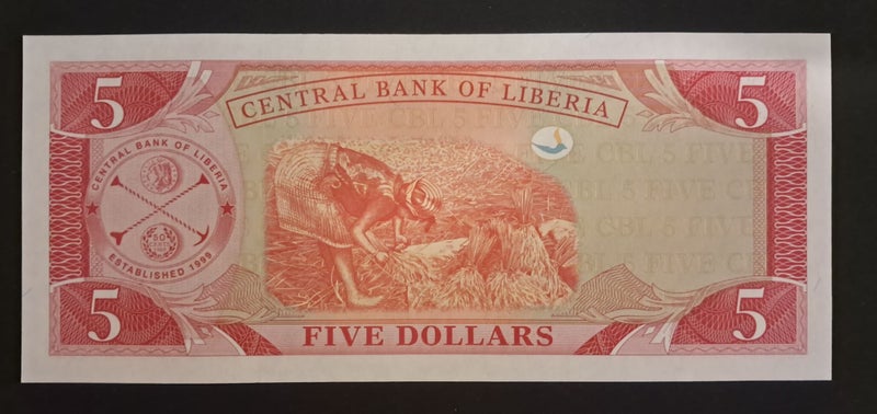 LIBERIA 2003 5 Dollars banknote UNC Carousel 2