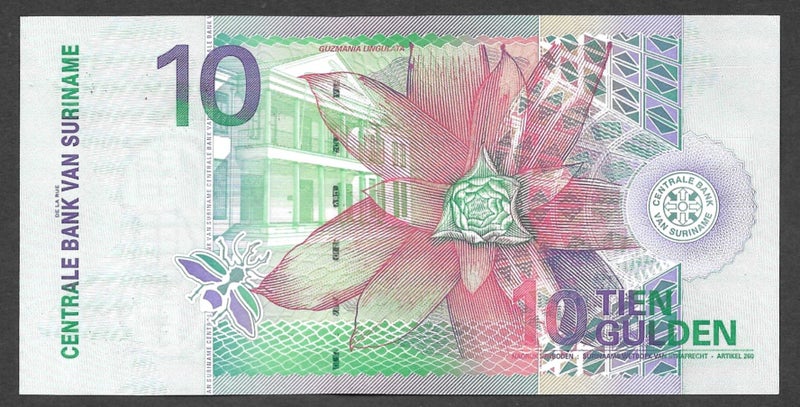 SURINAM attractive 2000 10 Gulden banknote UNC Carousel 2