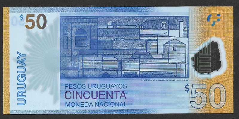URUGUAY 2017 Commemorative polymer 50 Cincuenta banknote UNC Carousel 2