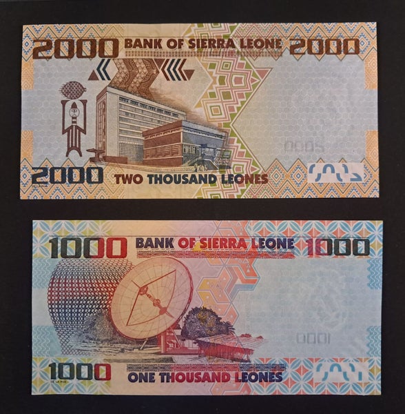 SIERRA LEONE 2016-21 1,2,5,10 Thousand Leones banknotes UNC Carousel 1