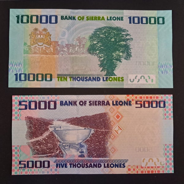 SIERRA LEONE 2016-21 1,2,5,10 Thousand Leones banknotes UNC Carousel 4