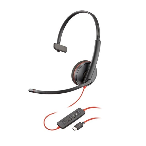 Poly Blackwire 3210 USB-C Headset - Monaural, USB-C/A Adapter (8X214AA) Carousel 1