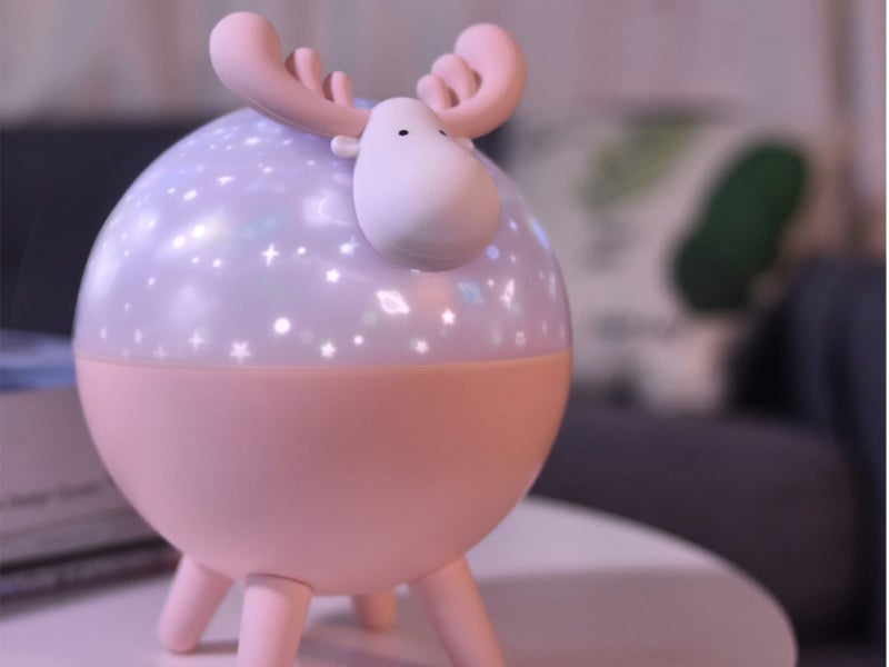 1X Deer Shaped Projector Night Light LED Starry Projector Lamp Carousel 3