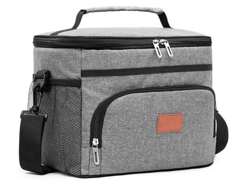 15L Insulated Lunch Bag Thermal Bag Food Container Cooler Bag Picnic Bag Grey Carousel 1