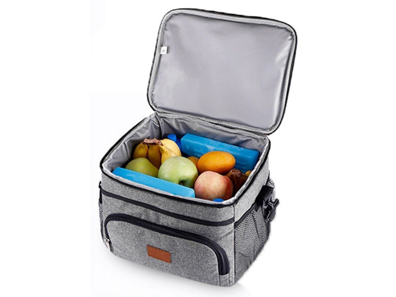 15L Insulated Lunch Bag Thermal Bag Food Container Cooler Bag Picnic Bag Grey Carousel 2
