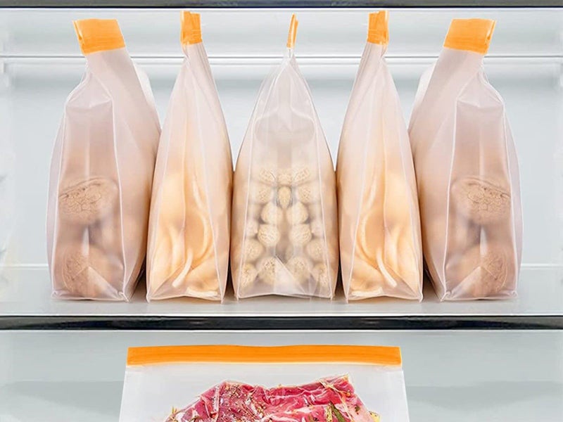 Set of 18Pcs Reusable Stand Up Food Bag Leakproof Ziplock Storage Bags Carousel 3