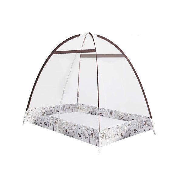Mosquito And Insect Nets Foldable Camping Canopy Brown And White Carousel 1