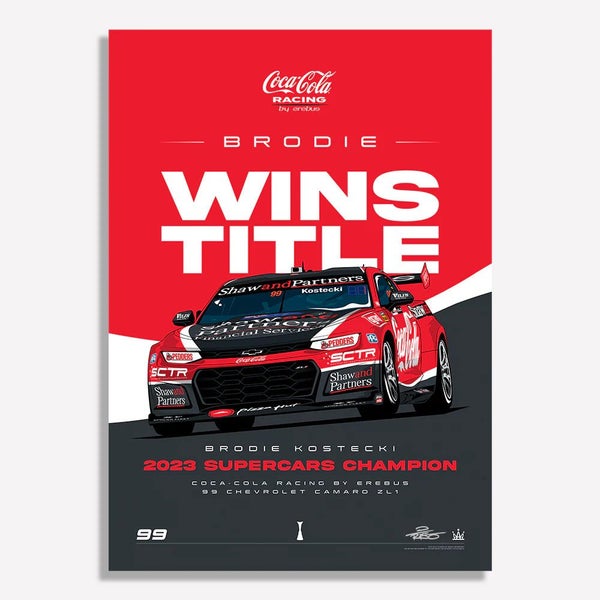 Brodie Wins Title Limited Edition Illustrated Print Carousel 1