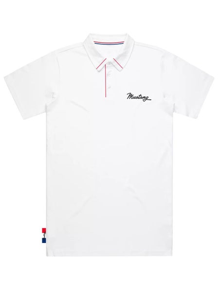 Ford Mustang Mens White Polo Shirt Carousel 1