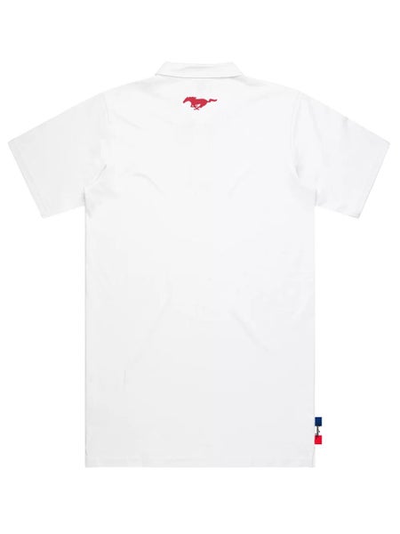 Ford Mustang Mens White Polo Shirt Carousel 2