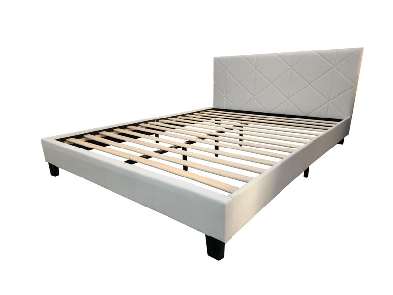 White Gary KING Slat Bed Frame Carousel 7