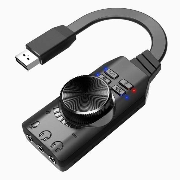 Gs3 virtual 7.1 channel sound card converter adapter external usb 3.5mm headset Carousel 2