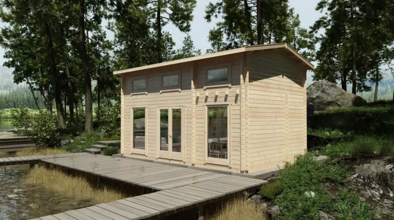 CABIN CO - SWEDEN B + LOFT 30SQM / 6m x 4m / 70mm Walls / Gable Roof Carousel 1