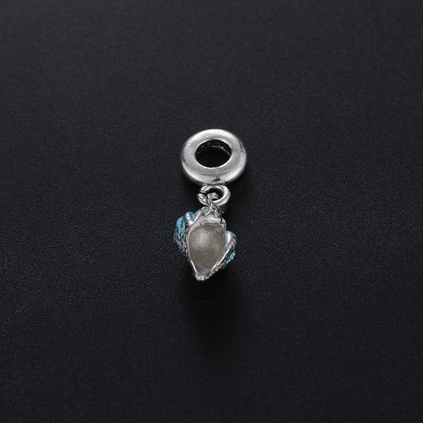 $1 reserve Exquisite silver tone Seashell Charm: Ocean-Inspired Beauty Carousel 4
