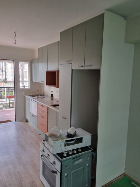 Straight Galley Kitchen, includes pull out pantry & appliances Carousel 1