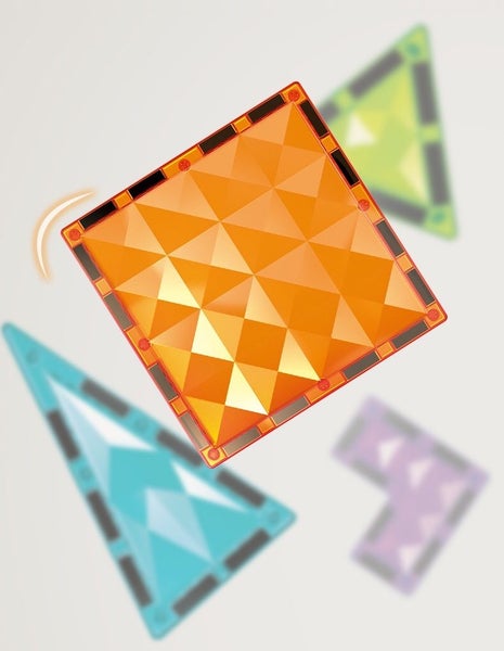 Magnetic Tiles Set 52 Pieces - Diamond Surface Carousel 2