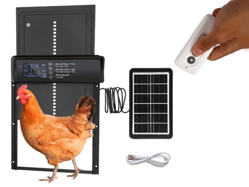 Solar Automatic Chicken Coop Door Opener Cage Closer with Timer Light Sensor Carousel 1