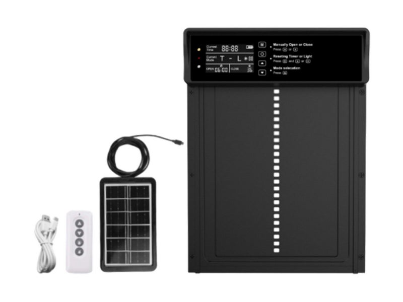 Solar Automatic Chicken Coop Door Opener Cage Closer with Timer Light Sensor Carousel 2