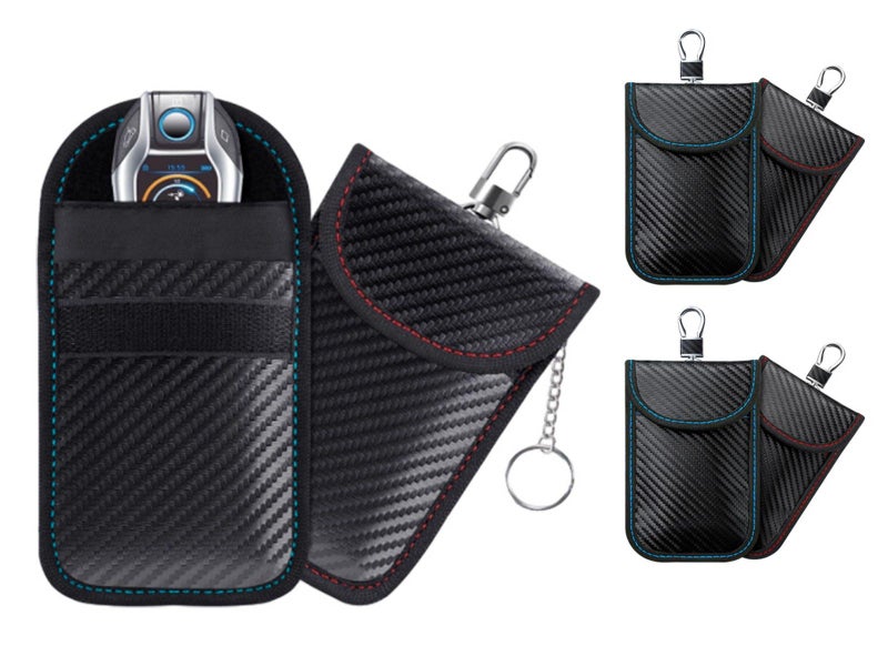 4Pcs RFID Signal Blocking Faraday Bags Key Fob Protector Pouches Wallet Blocker Carousel 1