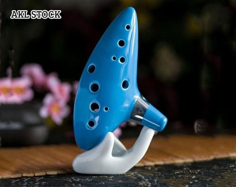 New 12 Hole Ocarina Ceramic Alto C Vessel Flute Wind Instrument Carousel 1