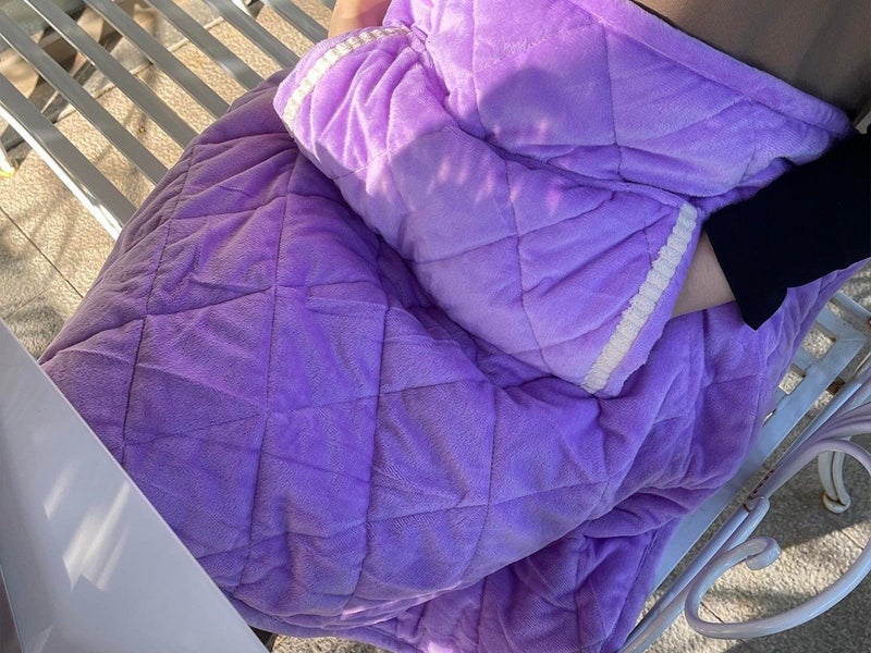 USB Heating Hand Warmer Blanket Thermostatic Heated Blanket Heating Pad Purple Carousel 1