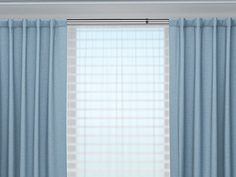 50-80cm Adjustable Bathroom Telescopic Curtain Rail Rod Tension Hanging Pole Carousel 3