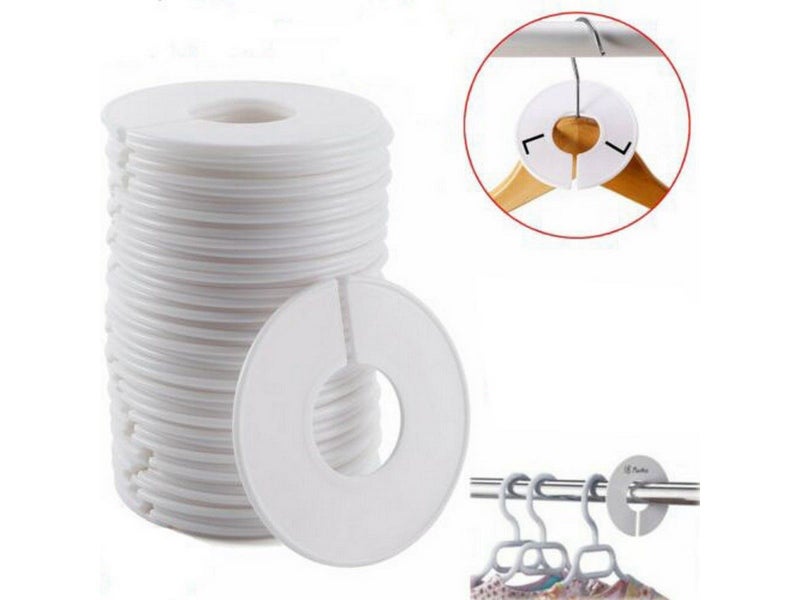 20Pcs Round Closet Hangers Dividers Wardrobe Clothing Rack Size Dividers Carousel 2