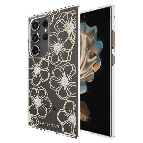 Case-Mate Floral Gems Case For Samsung Galaxy S24 Ultra - Gold Carousel 1