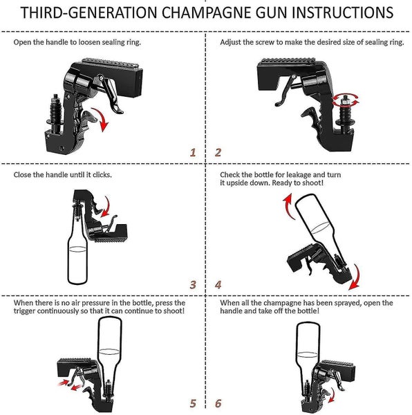 Champagne Gun Shooter,beer Gun Shooter,alcohol Gun Shooter Bottle Beer Squirt Gu Carousel 5
