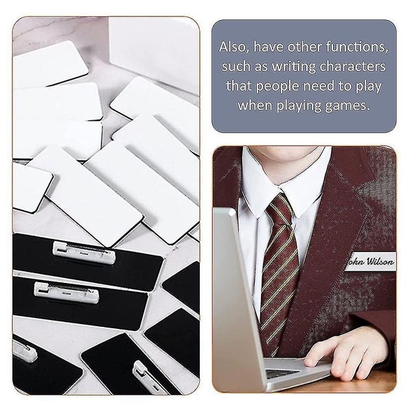 32pcs Name Tag Blank Name Badges Diy Blank Id Sublimation Name Badge With Pin B Carousel 3